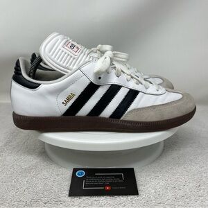Adidas Samba Classic 772109 White Black Shoes Men’s Size 8.5 Sneakers Lace Up